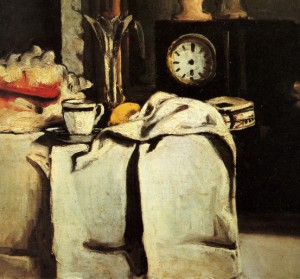 peinture 531 La pendule noire par Cézanne