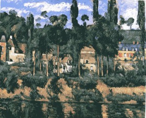 peinture 788 Le château de Médan par Cézanne